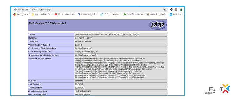 اطلاعات php webpage