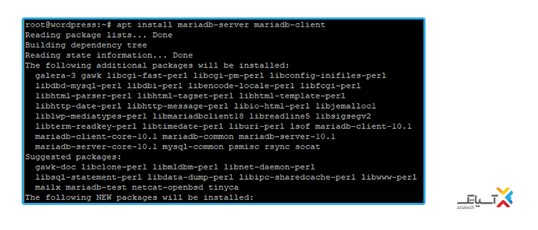 نصب mariadb server mariadb client