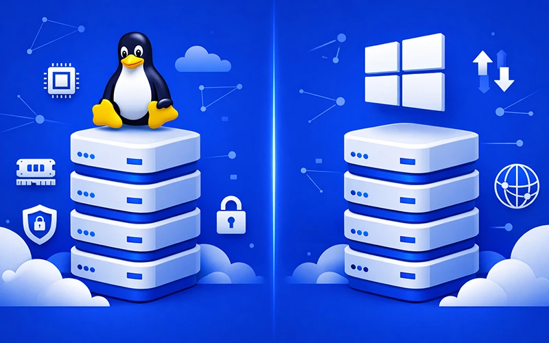 مقایسه فنی سرور لینوکس و ویندوز سرور